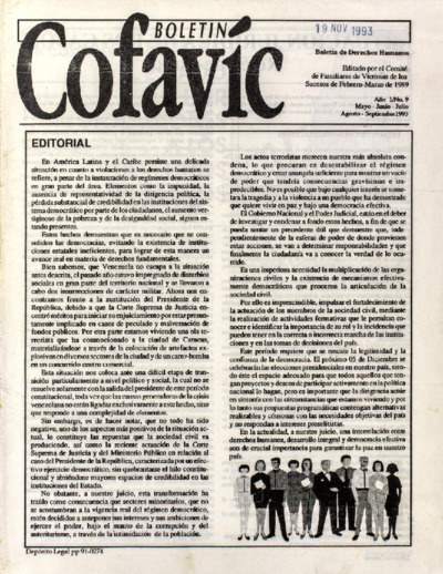 Boletín Cofavíc Nº 9