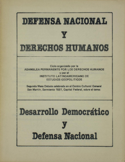 Defensa Nacional y Derechos Humanos
